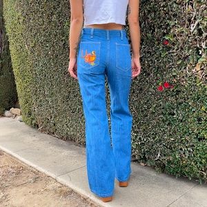 Vintage 70’s Wrangler student turkey u flares